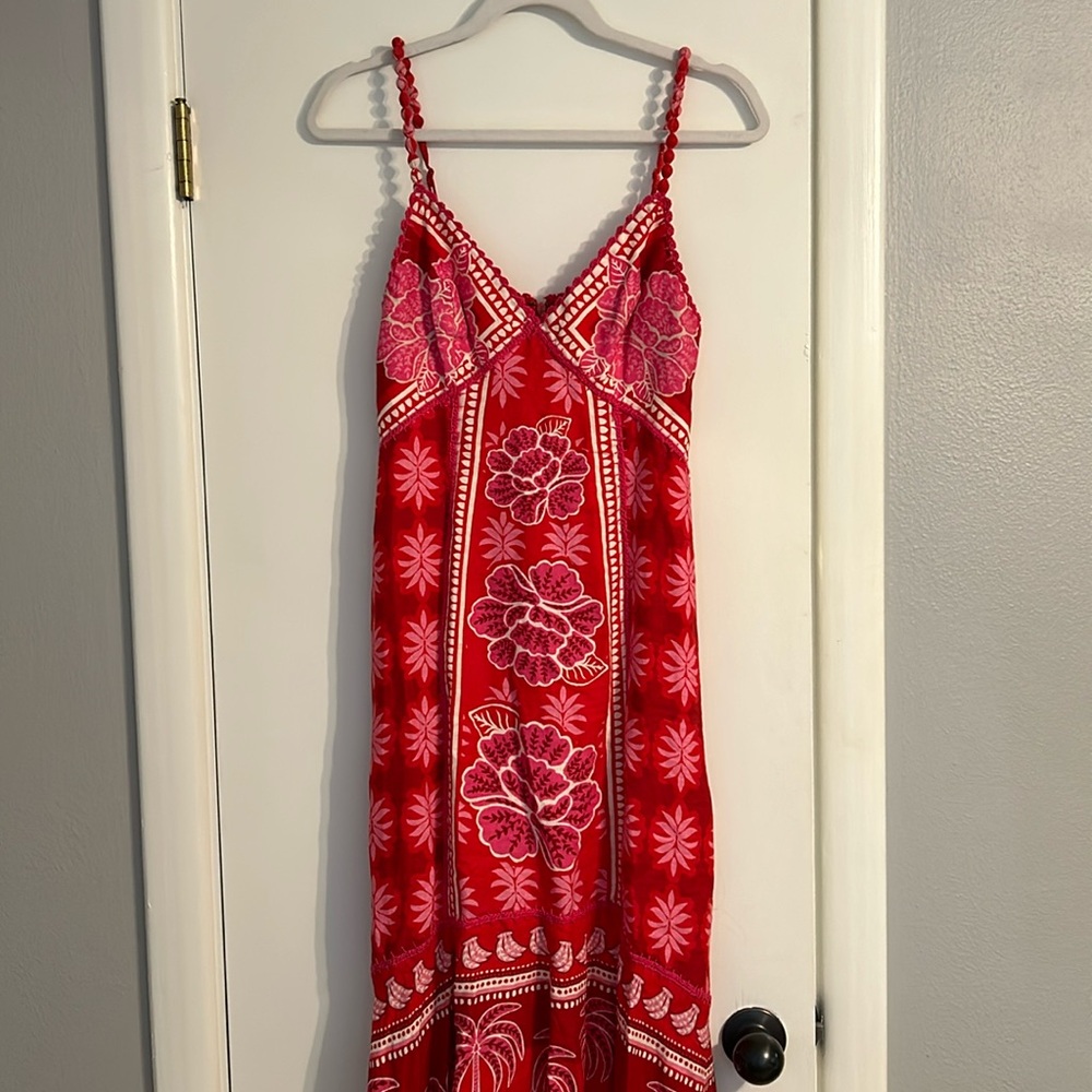 Farm Rio Women's Summer Sunrise Mixed Palm Maxi Dress - XS